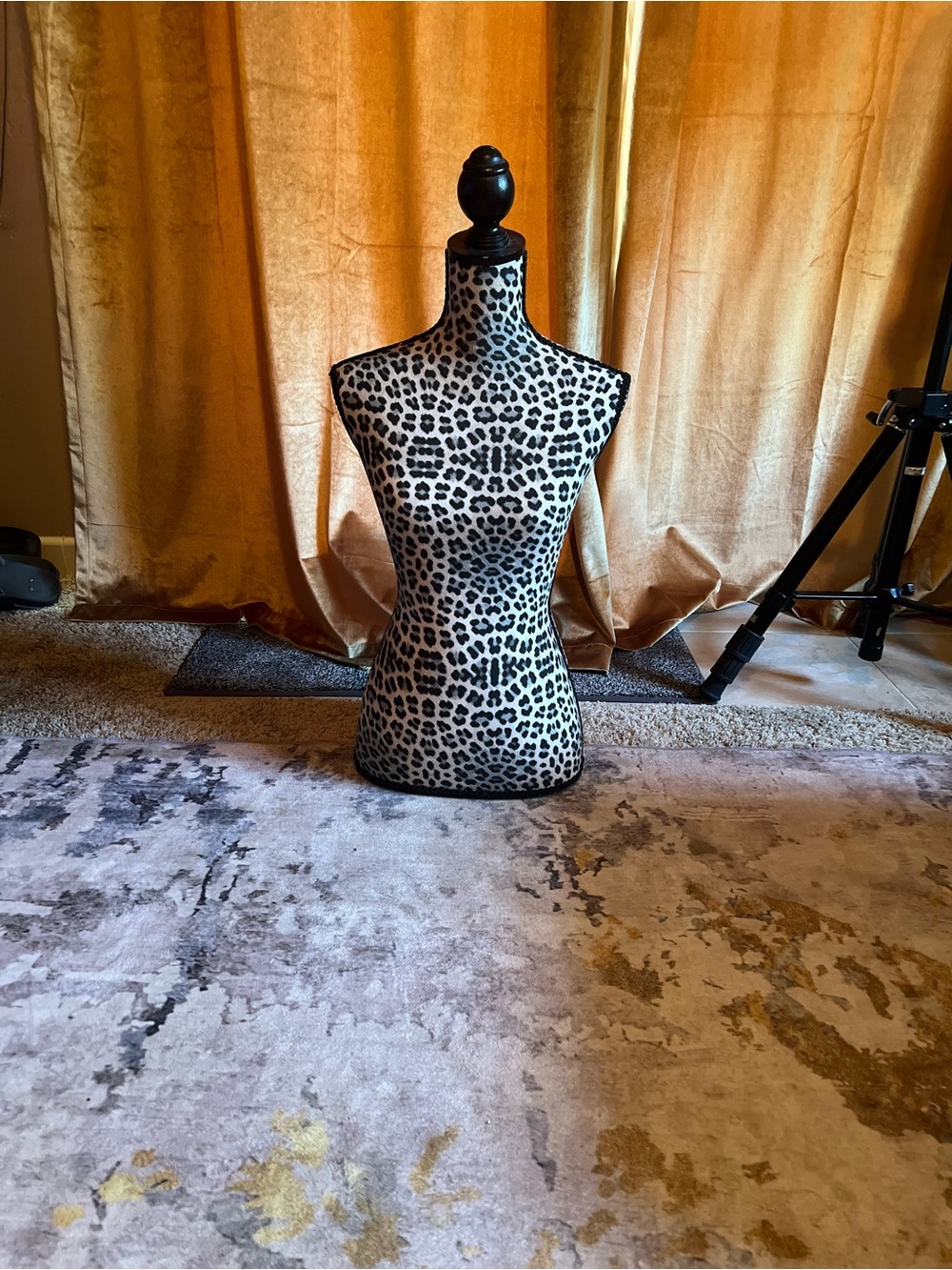 Leopard Print Dress Form Mannequin Torso - Picture 3 of 10